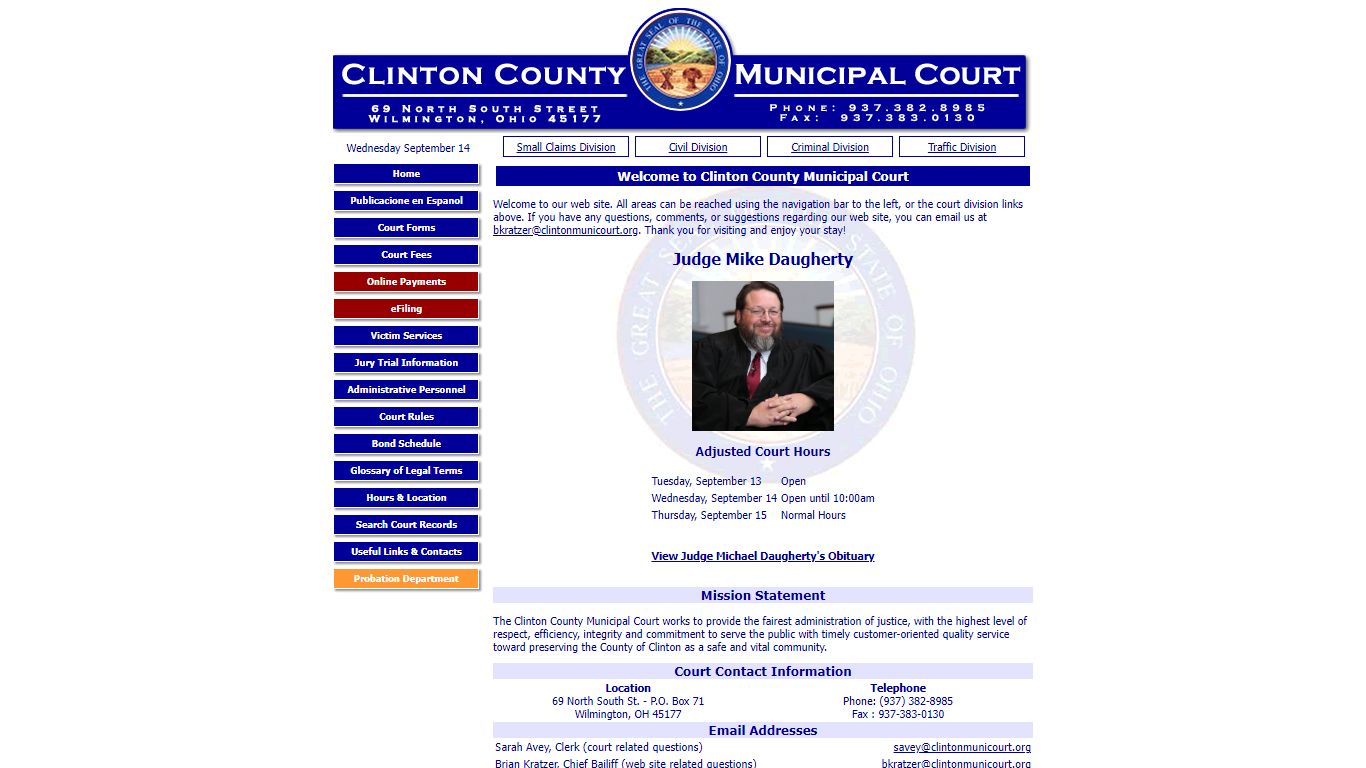 Clinton County Municipal Court - Home